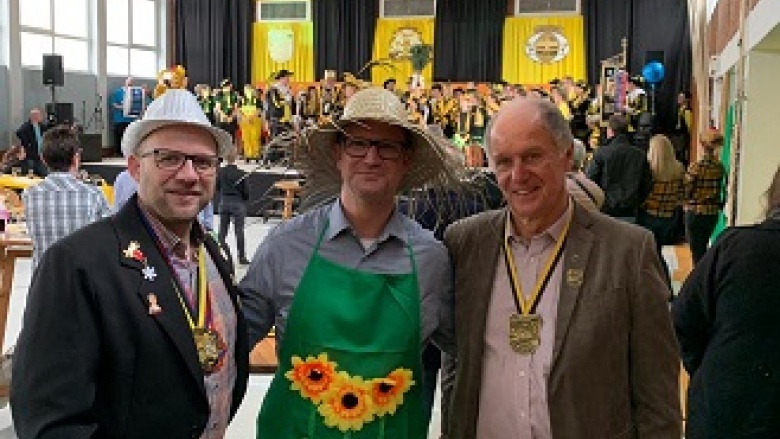 CDU Bürgermeisterkandidat Roger Nießen mit Werner Breuer und Heiko Franzen CDU Bardenberg