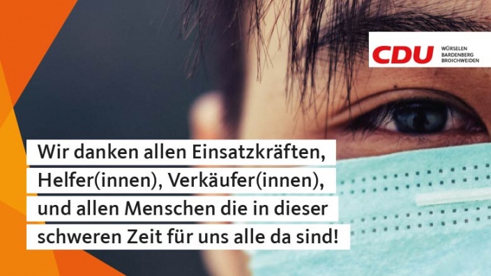 Die CDU Würselen Dankt allen Hilfskraften