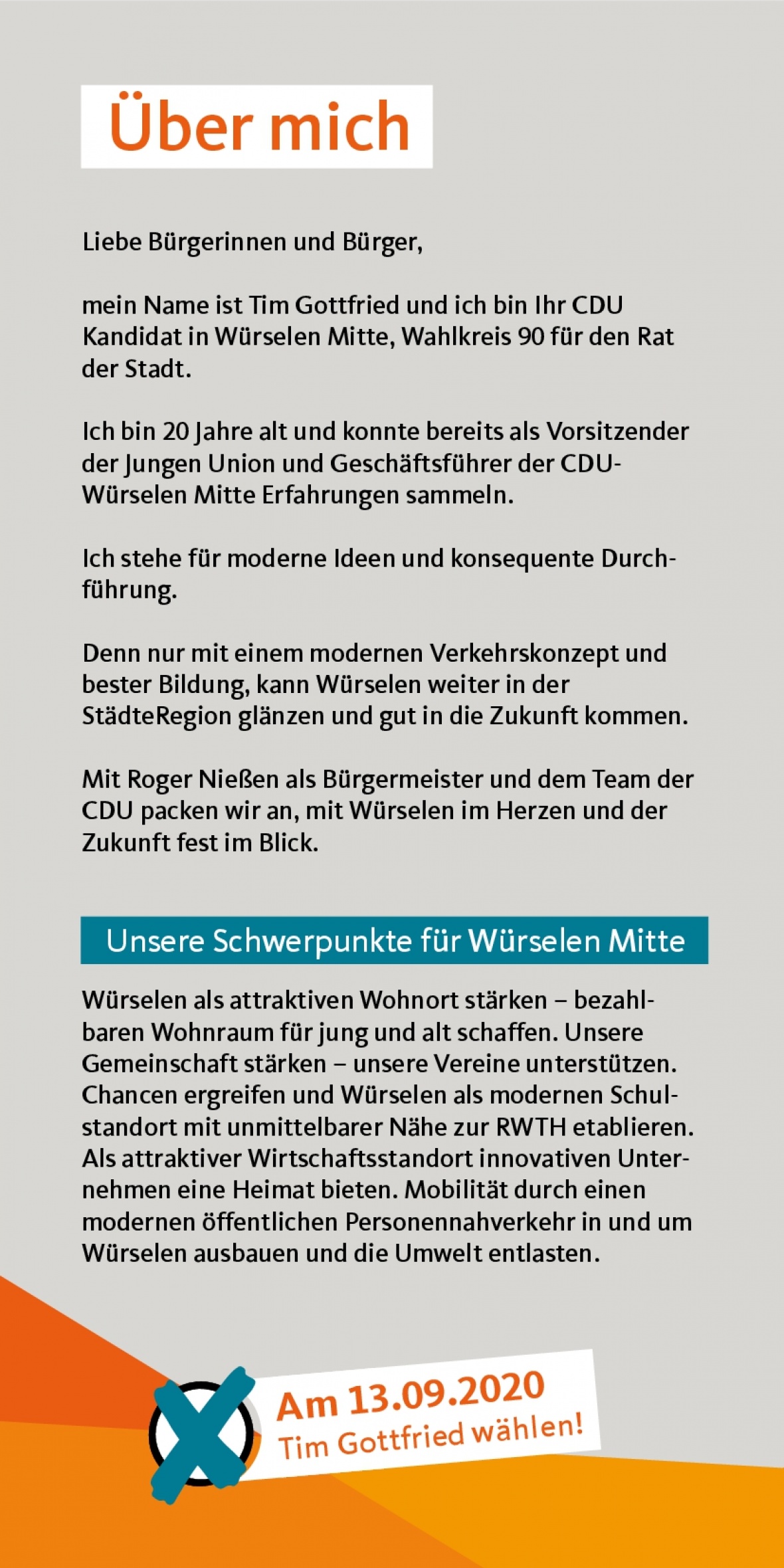 Tim Gottfried Cdu Stadtverband Wurselen